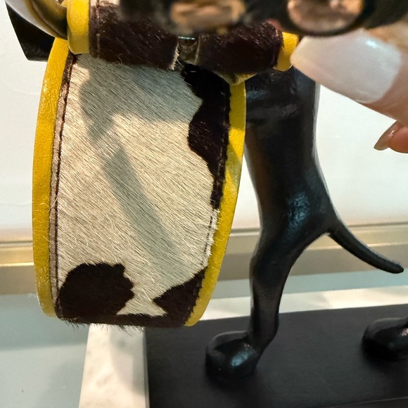 Vintage leather and hair on hide Streets Ahead brass buckle / jewels EUC - Picture 12 of 14